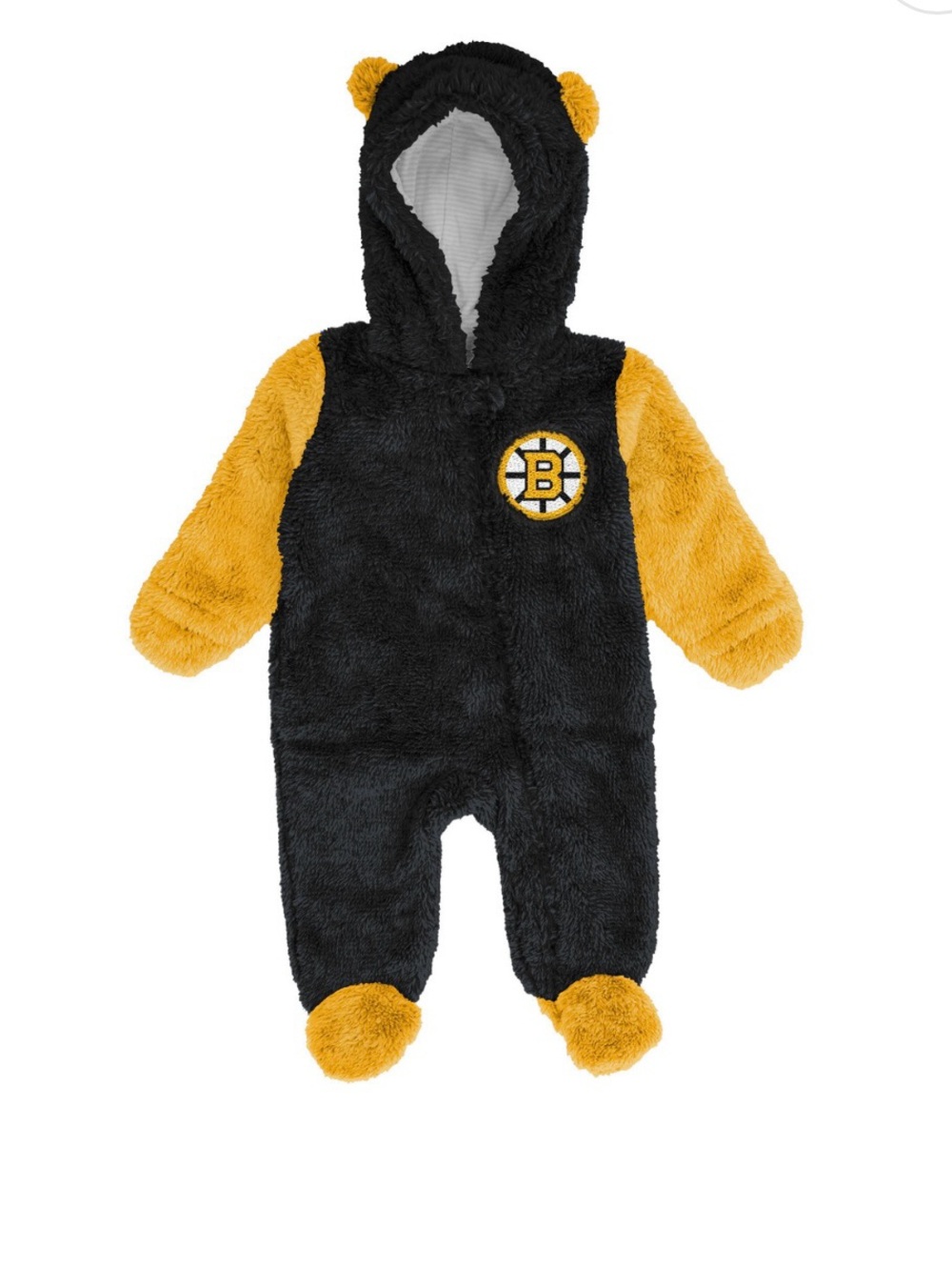 BRUINS STAY NAPPING TEDDY FLEECE BUNTING PRAM CREEPER SLEEPER (3-6 MONTHS)